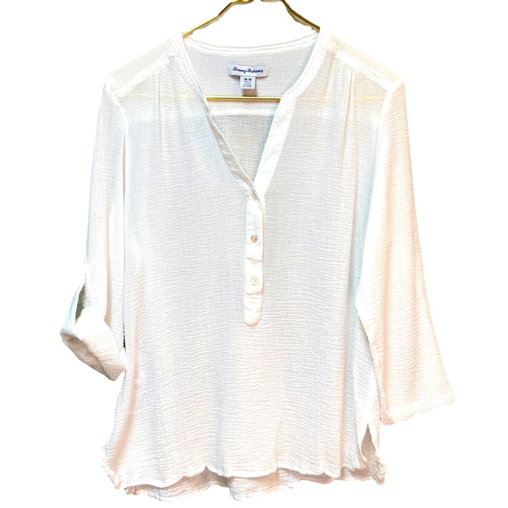 Tommy bahama gauze pull over top